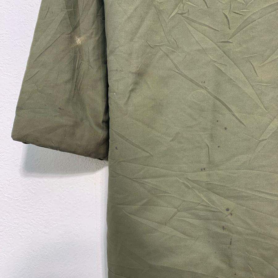 ミリタリー風 ジャケット XL 程 オリーブ フルジップ ファー 切替