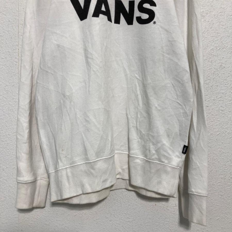 VANS ロゴスウェット トレーナー S ホワイト ヴァンズ 裏起毛