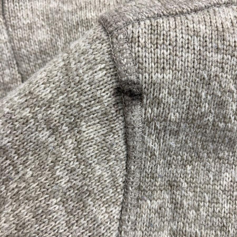 Eddie Bauer ニット セーター L ベージュ エディバウアー ハーフジップ