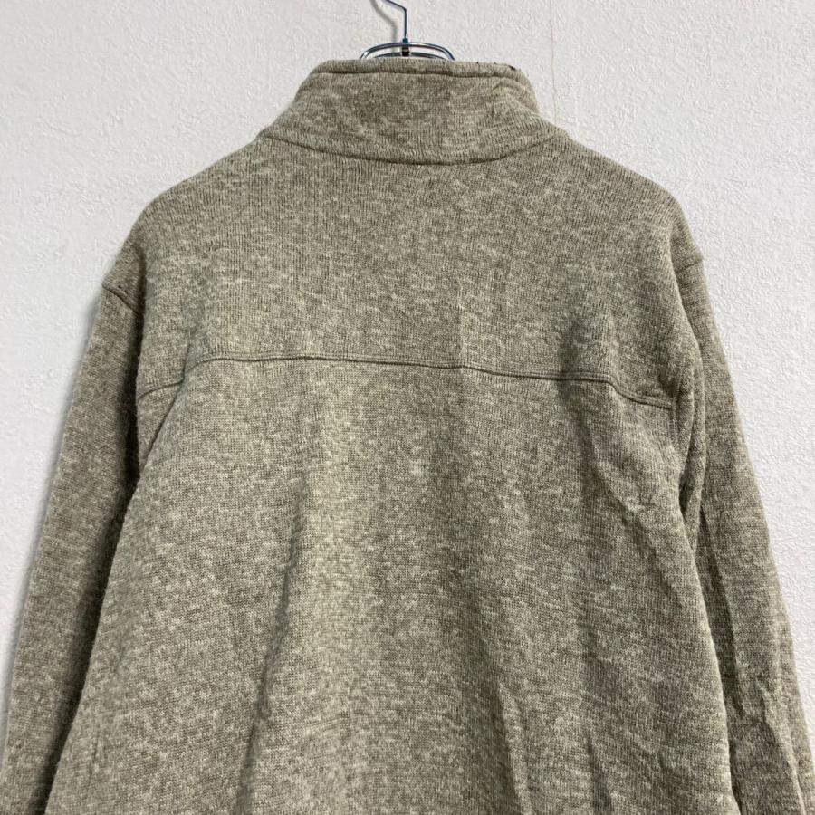 Eddie Bauer ニット セーター L ベージュ エディバウアー ハーフジップ