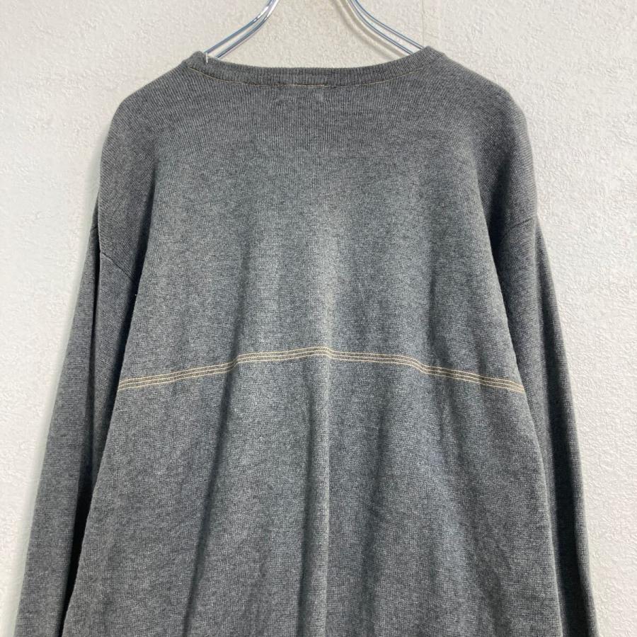 IZOD コットン ニット セーター XL グレー アイゾッド ビッグサイズ