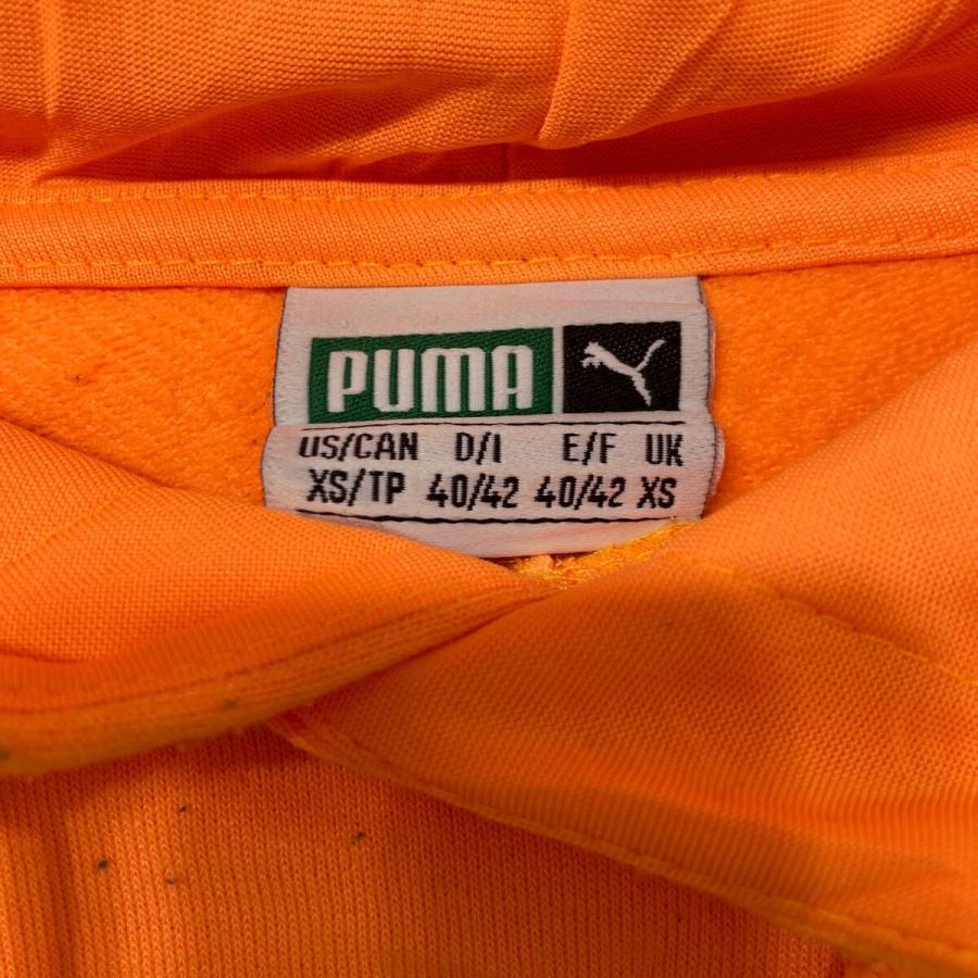 PUMA ロゴ スウェット パーカー プーマ XS オレンジ スポーツ ポケット