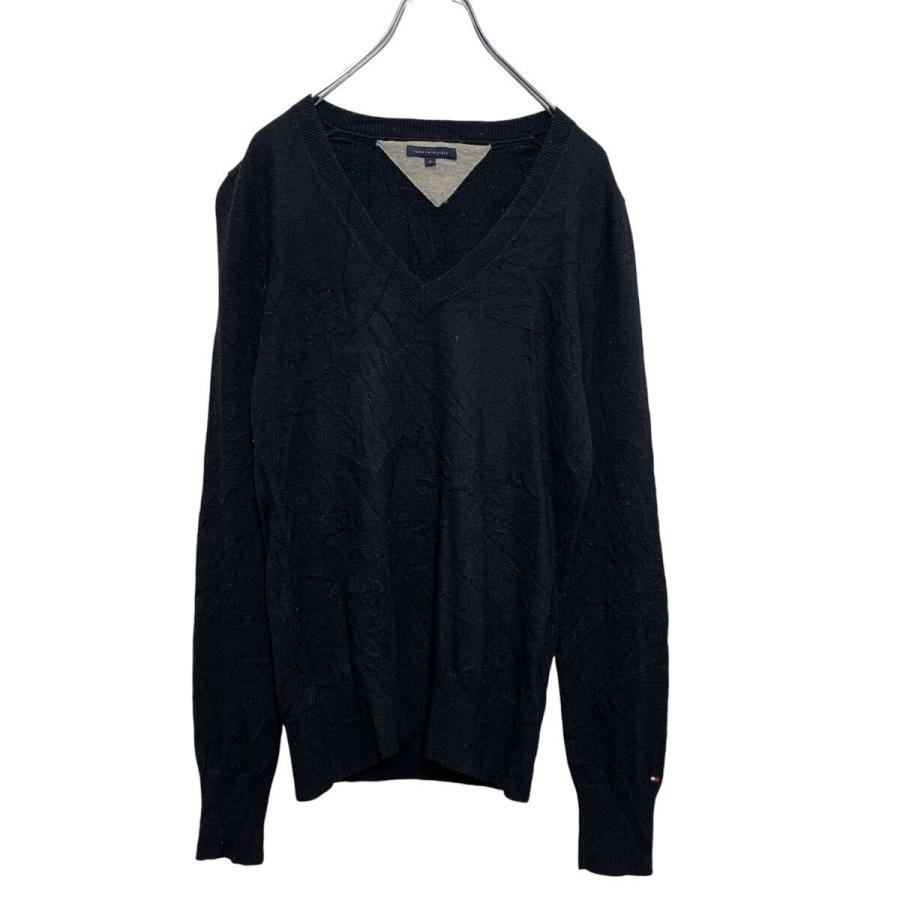 TOMMY HILFIGER ウールニット セーター レディース M ネイビー トミー 