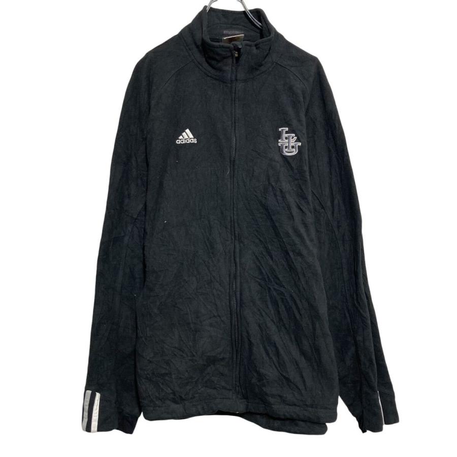 adidas フリース ジャケット アディダス L ブラック フルジップ 