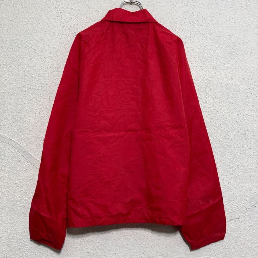 ナイロン コーチ ジャケット L レッド ブルゾン スナップボタン 80s