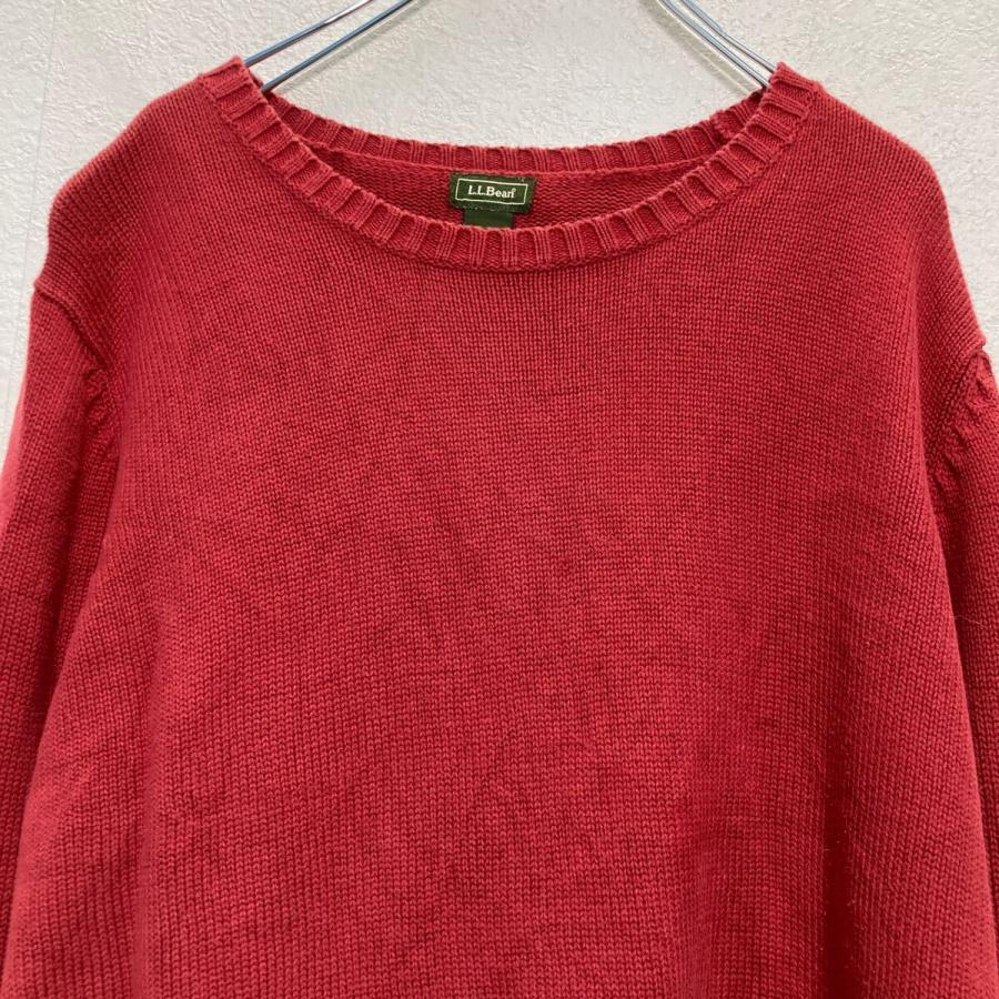 L.L.Bean コットンニット セーター レディース L レッド エルエル