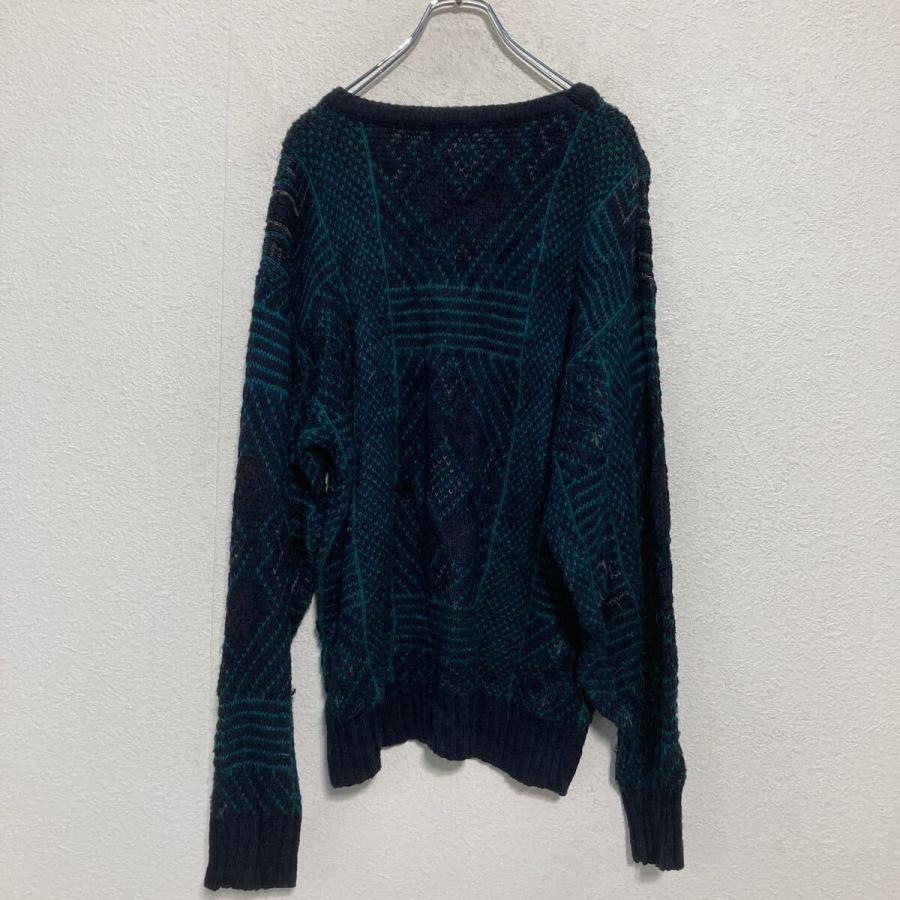 POLO CLUB Manhattan アクリルニット セーター XL ネイビー グリーン