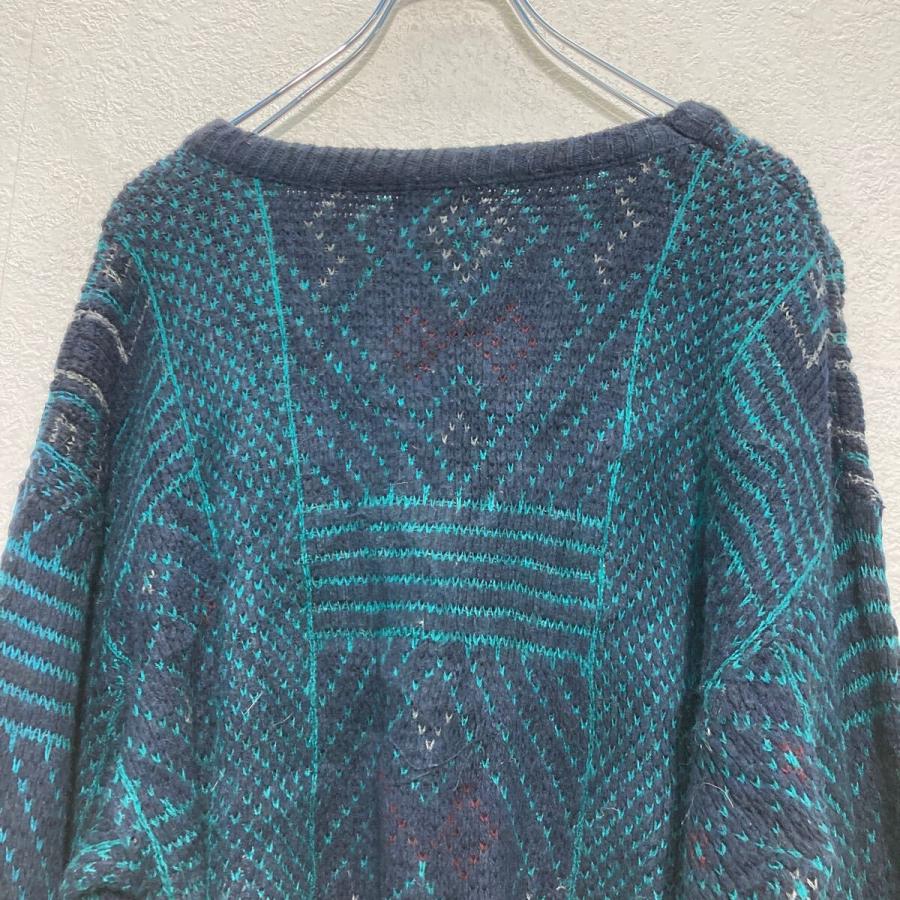 POLO CLUB Manhattan アクリルニット セーター XL ネイビー グリーン