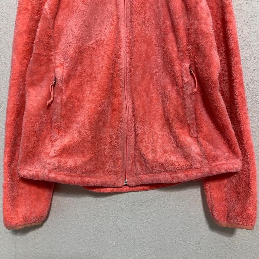 ノースフェイス ジップアップジャケット 中綿 ブラウン 刺繍ロゴ 古着