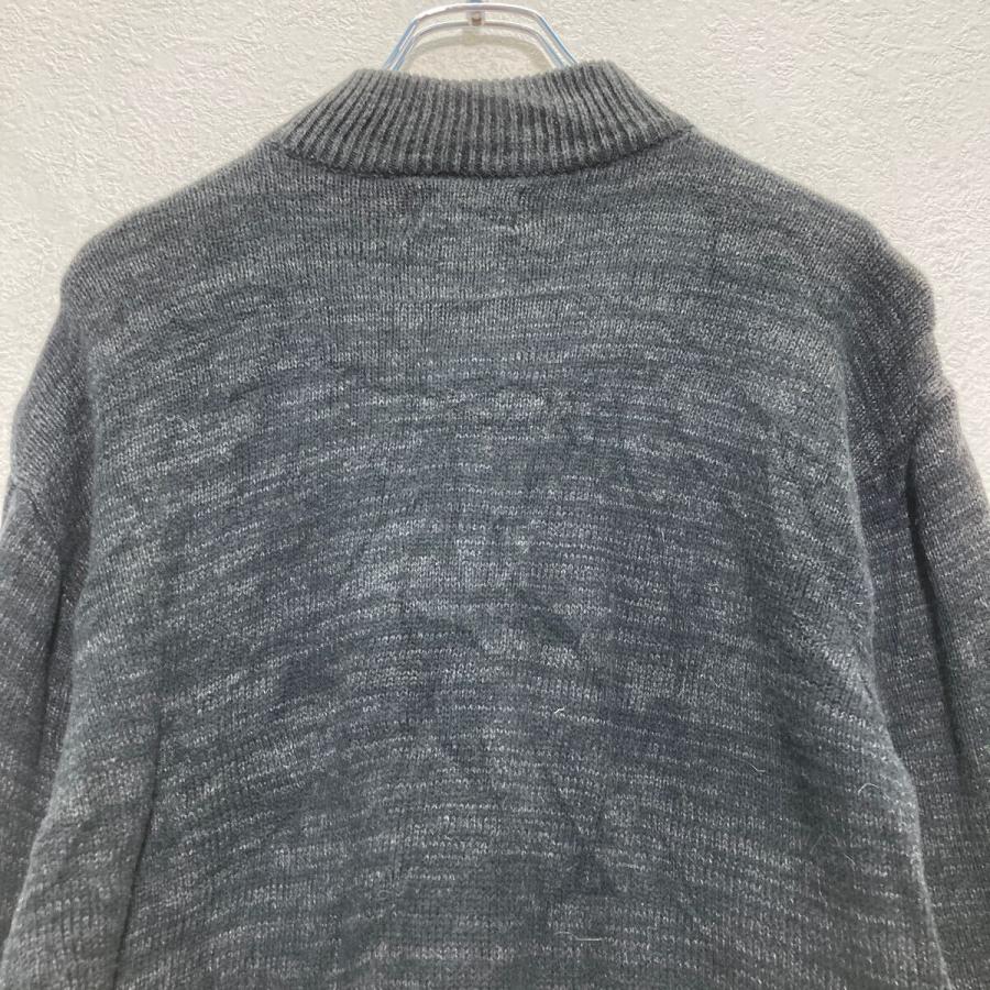XG ハーフジップ コットン混紡 ニット セーター XL ダークグレー 古着
