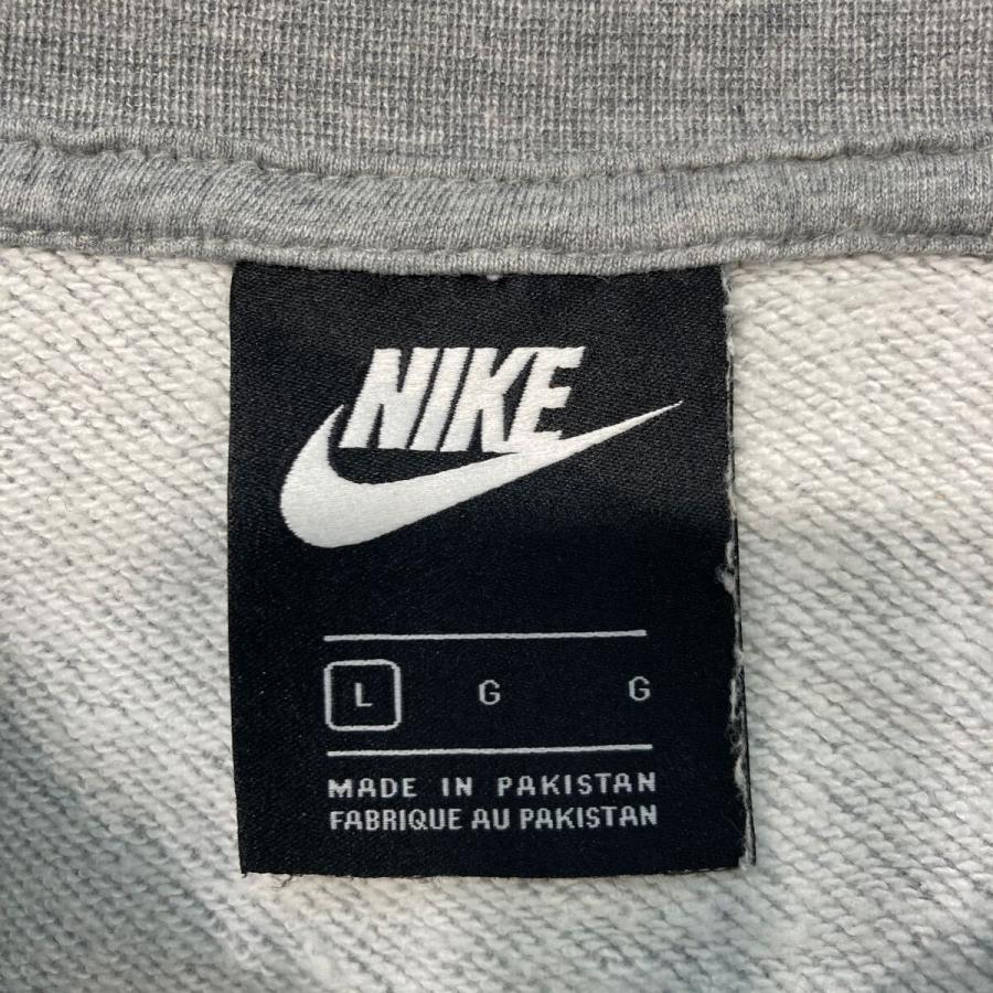 NIKE ロゴ スウェット トレーナー ナイキ レディース L グレー プル