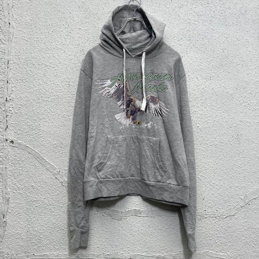 プリント スウェット パーカー キッズ XL グレー プルオーバー