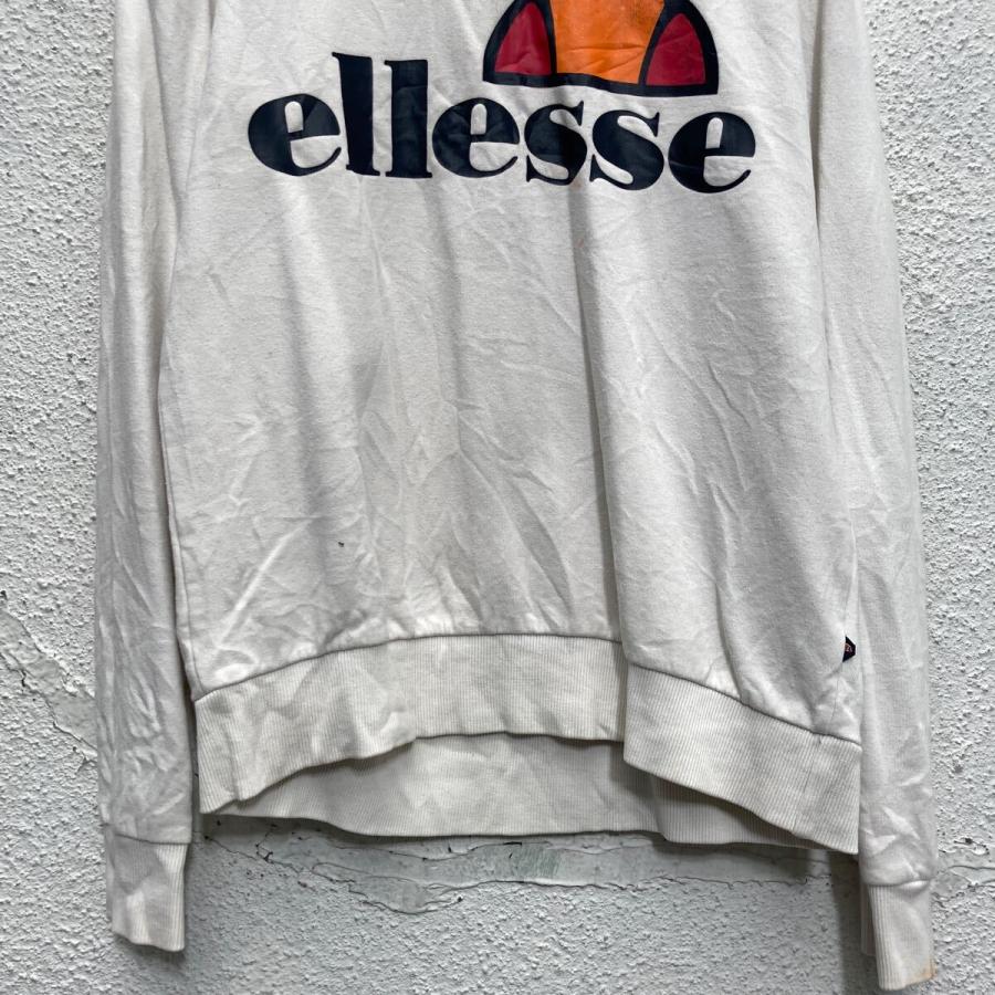 ellesse プリント スウェット トレーナー エレッセ S~ ホワイト プル