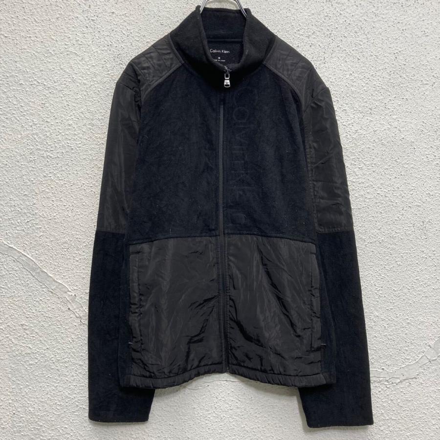 Calvin Klein フリース ジャケット M ブラック カルバンクライン