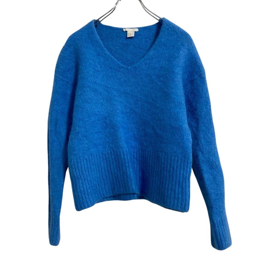 H&M アルパカ混 ニット セーター レディース XS ブルー エイチアンド