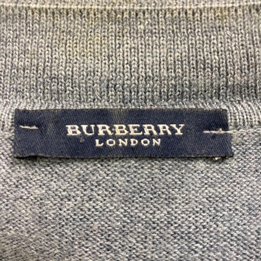 BURBERRY ニット セーター XL〜 グレー バーバリー ポロシャツ ビッグ