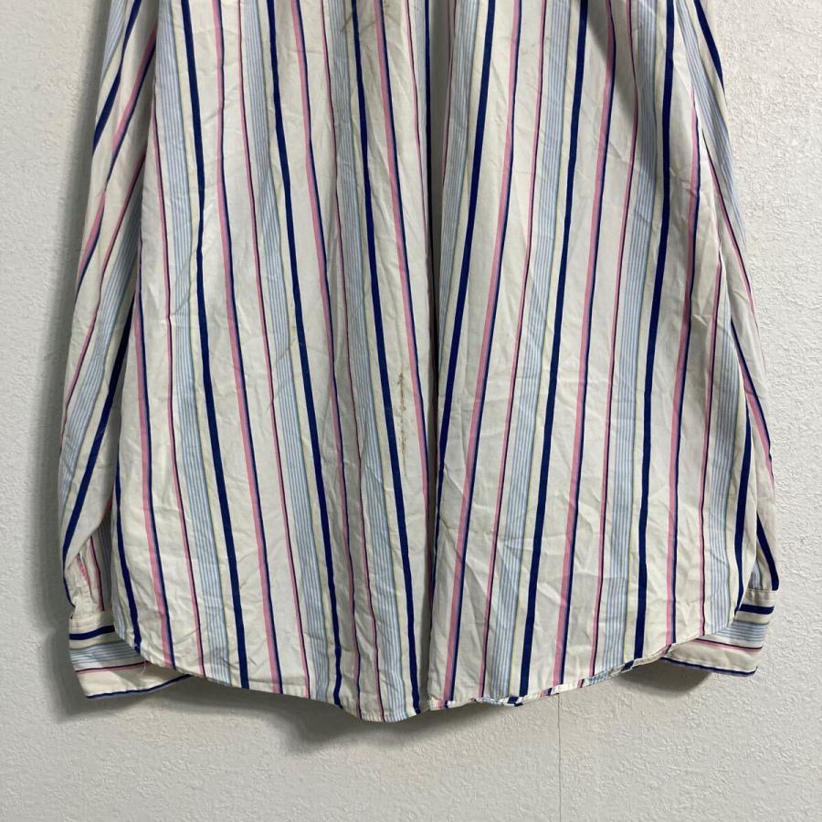 POLO RALPHLAUREN 長袖 ストライプ シャツ 2XL ホワイト ネイビー