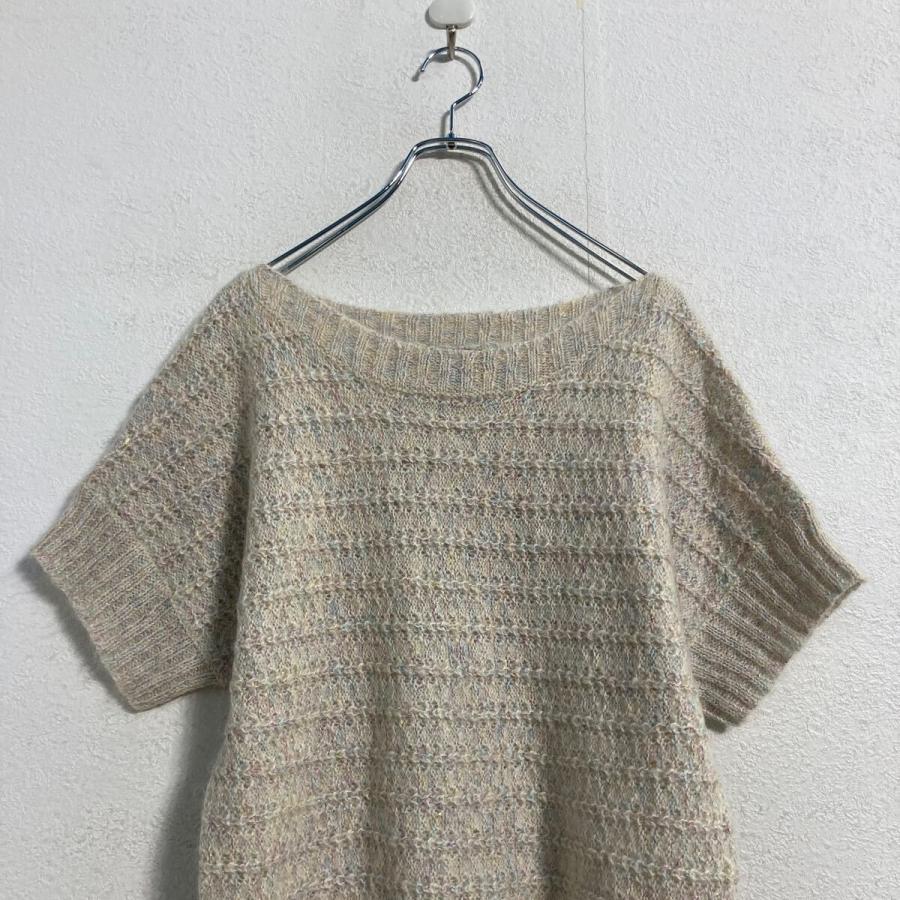 atmosphere モヘア混 半袖 ニット セーター レディース S ライト