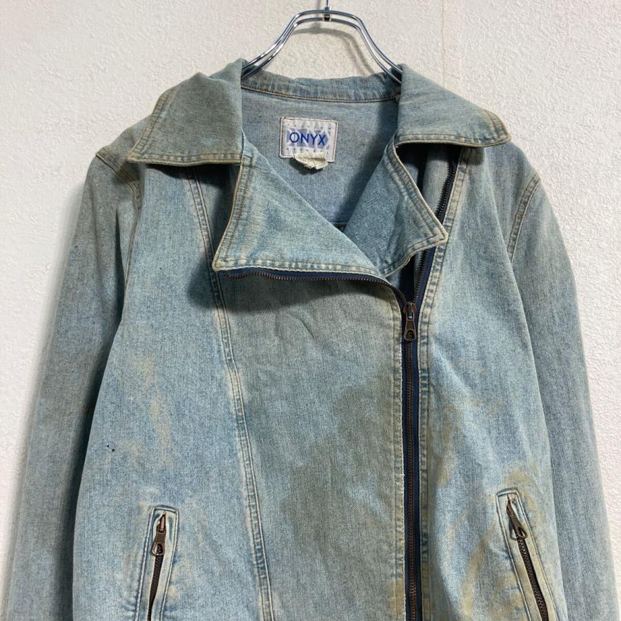 ONYX デニムジャケット レディース L ブルー ライダース イタリア製 