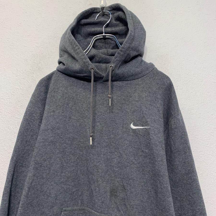 NIKE ロゴ スウェット パーカー ナイキ L ダークグレー プル