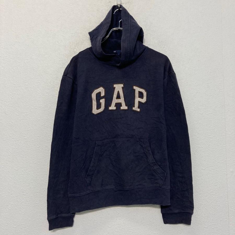 【最終お値下げ中‼️】【新品】GAP ネイビー ロゴパーカー GAP ロゴスウェット パーカー ギャップ S ネイビー プルオーバー