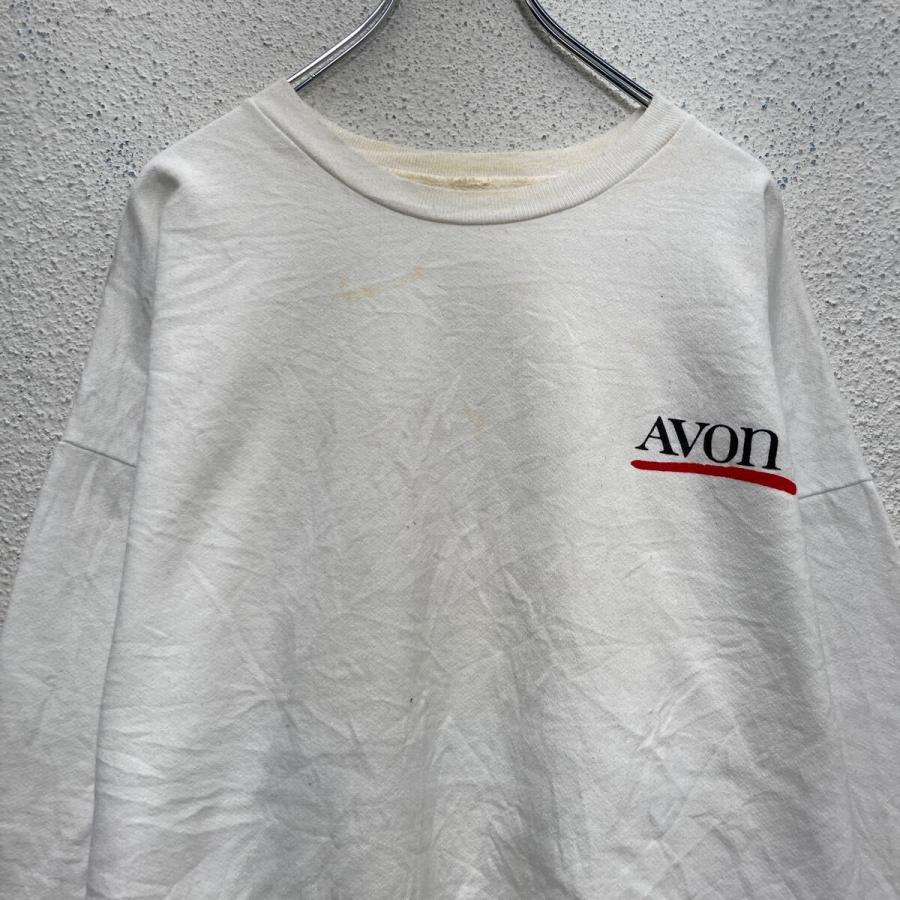 プリントスウェット トレーナー XL~ ホワイト ビッグサイズ AVON 裏