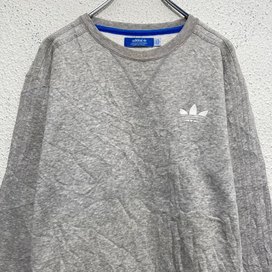 adidas レトロロゴ スウェットトレーナー グレー XS adidas ロゴスウェット トレーナー アディダス S グレー プルオーバー