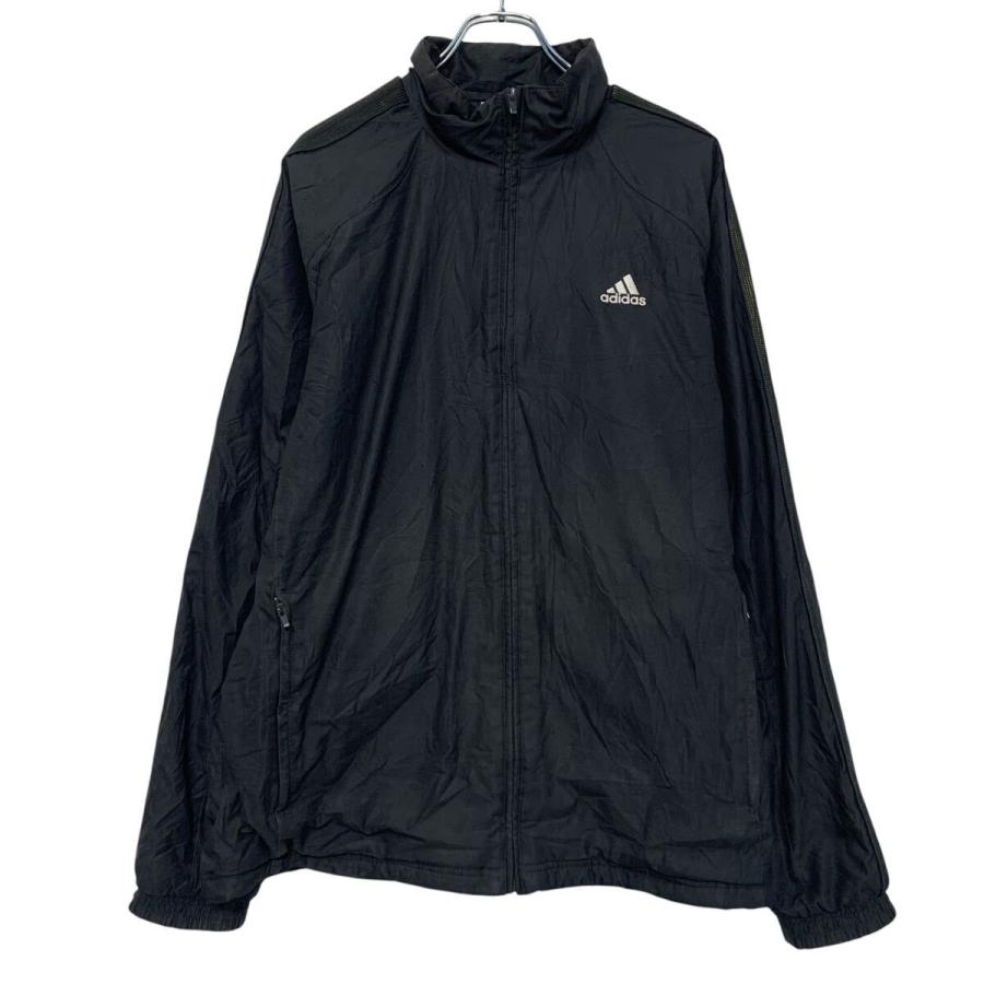 adidas ロゴジャージ アディダス XL ブラック フルジップ ビッグサイズ 