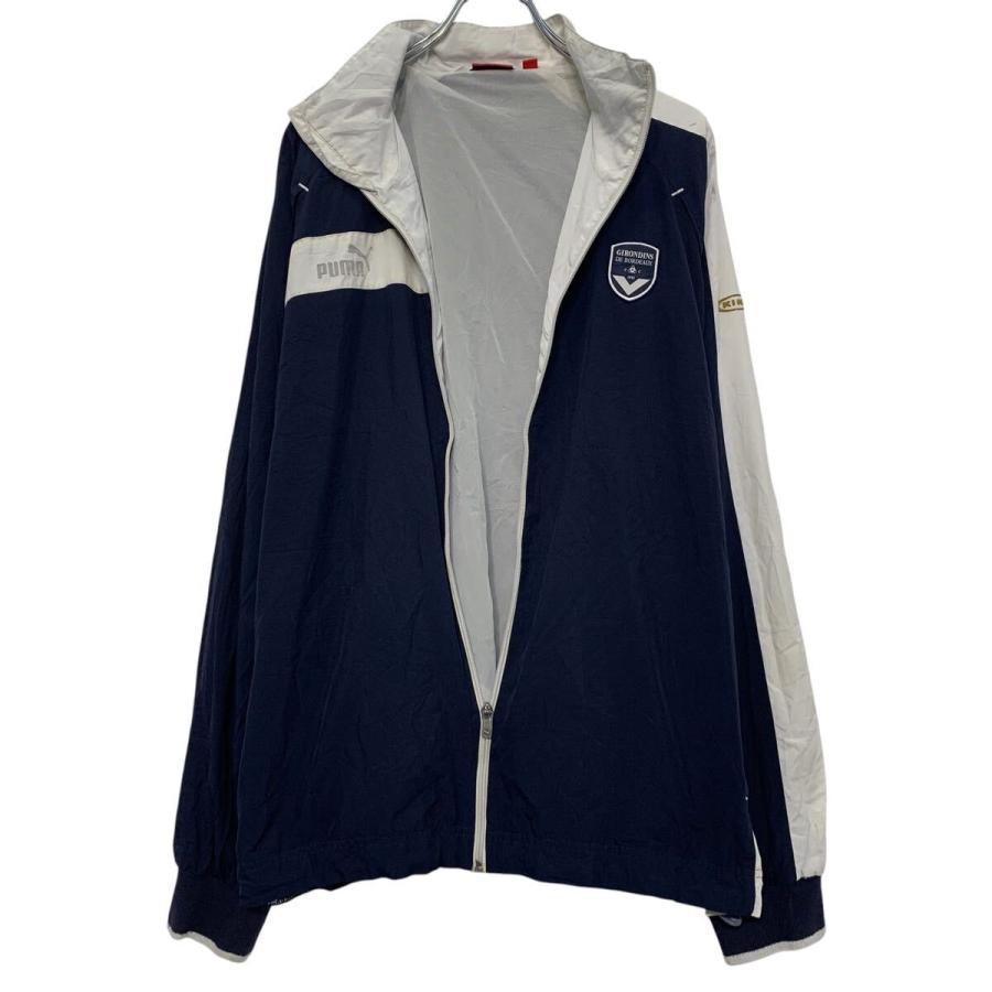 PUMA ロゴジャージ プーマ XL ネイビー ホワイト ジップアップ ビッグ 