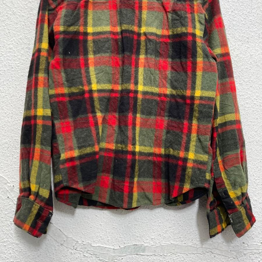 WOOLRICH 長袖 チェックシャツ S ウールリッチ レッド グレー マルチ