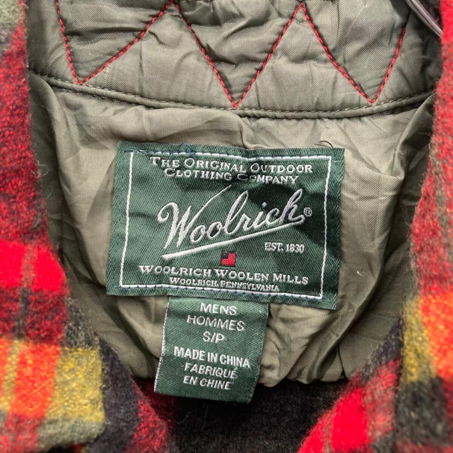 WOOLRICH 長袖 チェックシャツ S ウールリッチ レッド グレー マルチ