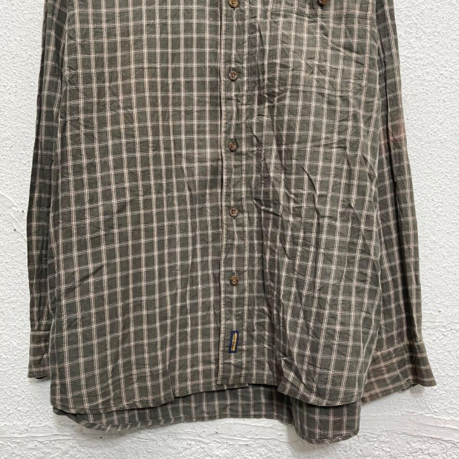 WOOLRICH 長袖 チェックシャツ XL~ グレー ビッグサイズ ボタン ウール