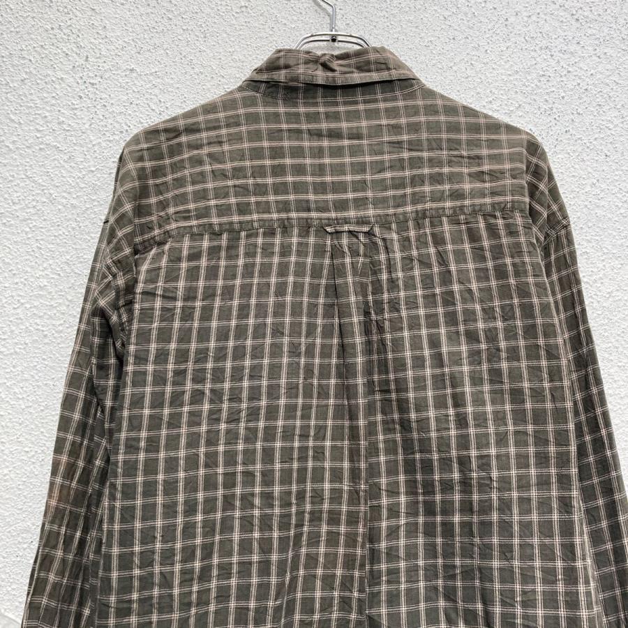 WOOLRICH 長袖 チェックシャツ XL~ グレー ビッグサイズ ボタン ウール