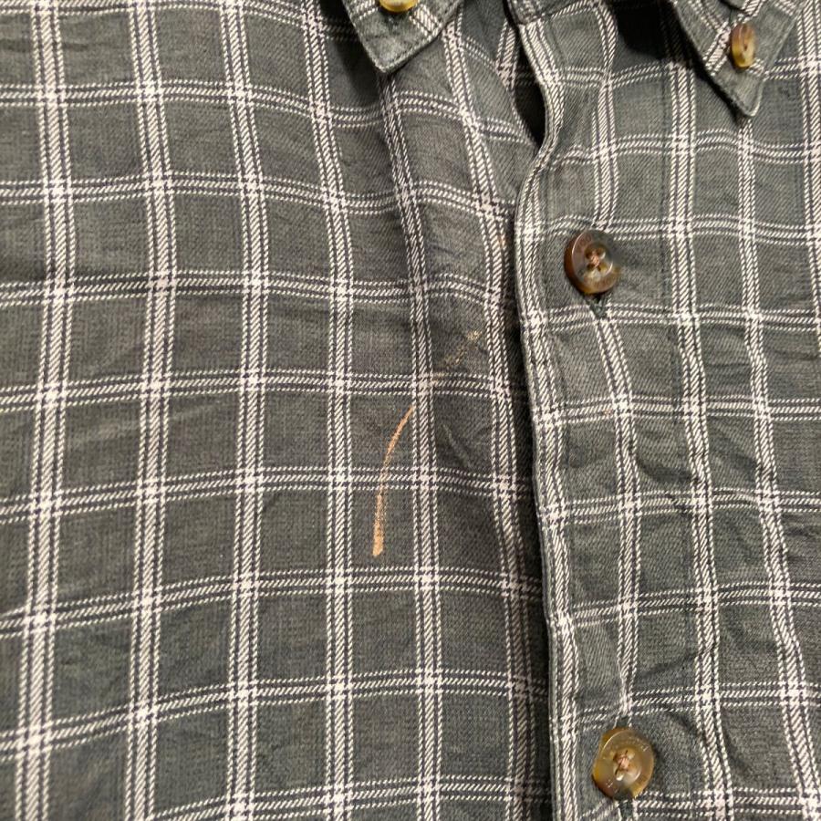 WOOLRICH 長袖 チェックシャツ XL~ グレー ビッグサイズ ボタン ウール