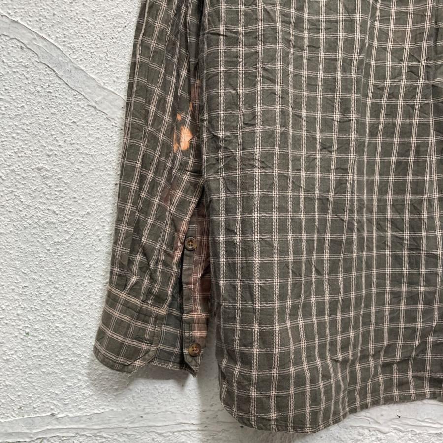 WOOLRICH 長袖 チェックシャツ XL~ グレー ビッグサイズ ボタン ウール