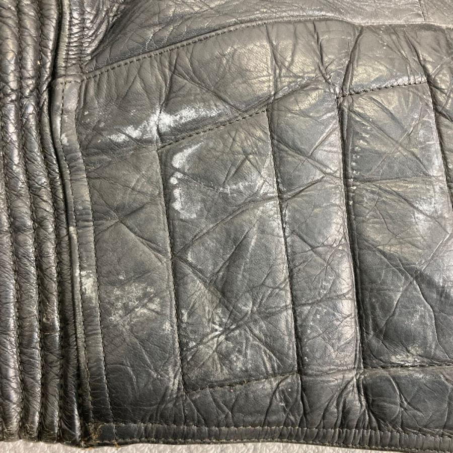 THINSULATE ライダースジャケット XL〜 ブラック レザー 古着卸