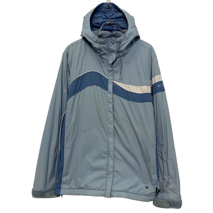 Columbiaコロンビア US古着　スノーウェア　水色　レディースL Columbia ジャケット レディース L ライトブルー コロンビア ジップ