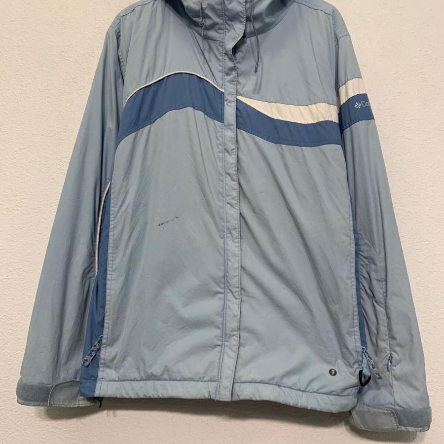 Columbiaコロンビア US古着　スノーウェア　水色　レディースL Columbia ジャケット レディース L ライトブルー コロンビア ジップ