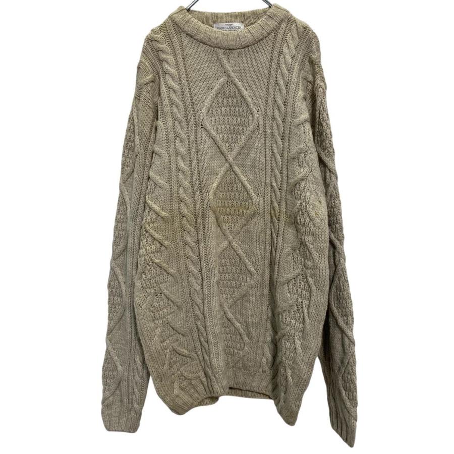 Marks&Spencer ウール ニット セーター XXL ~ ベージュ系 マークス 