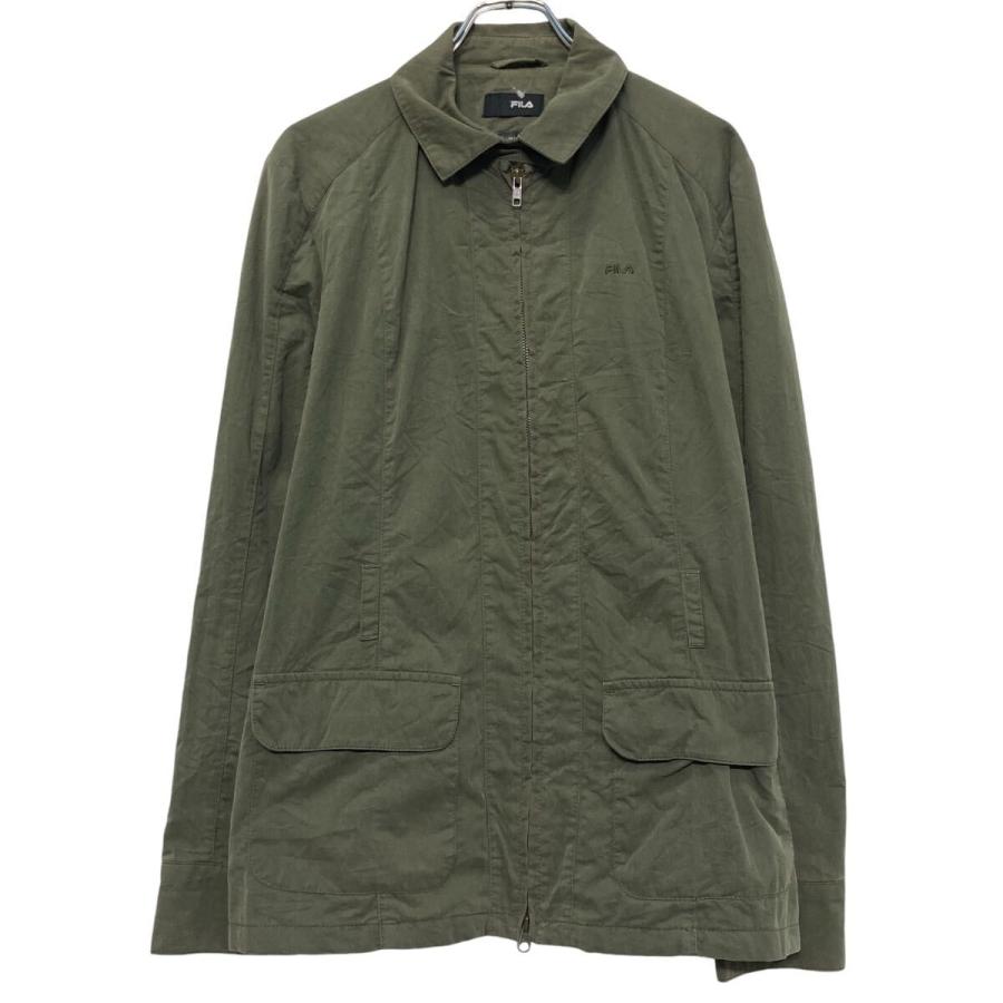 FILA ジャケット XL カーキ フィラ ジップアップ ビッグサイズ ワン 