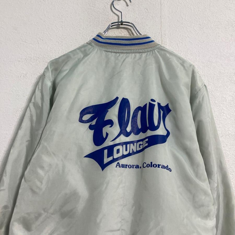 Birdie ナイロンスタジャン M グレー ブルー アメリカ製 バック