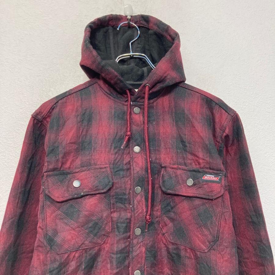 Dickies ワークジャケット S レッド チェック ディッキーズ スナップ