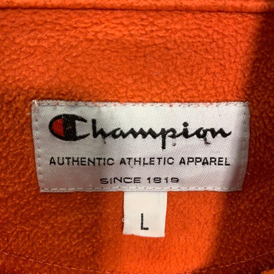 champion フリースジャケット L オレンジ チャンピオン ジップアップ