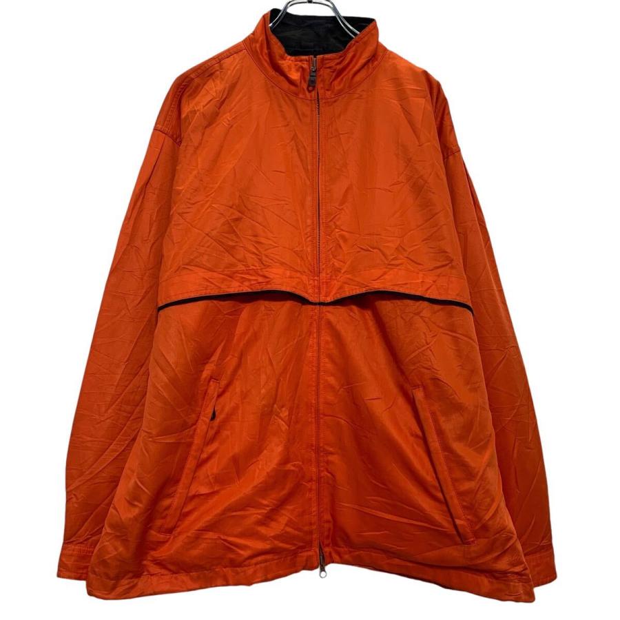 ジャケット XL オレンジ ジップアップ ビッグサイズ バックプリント