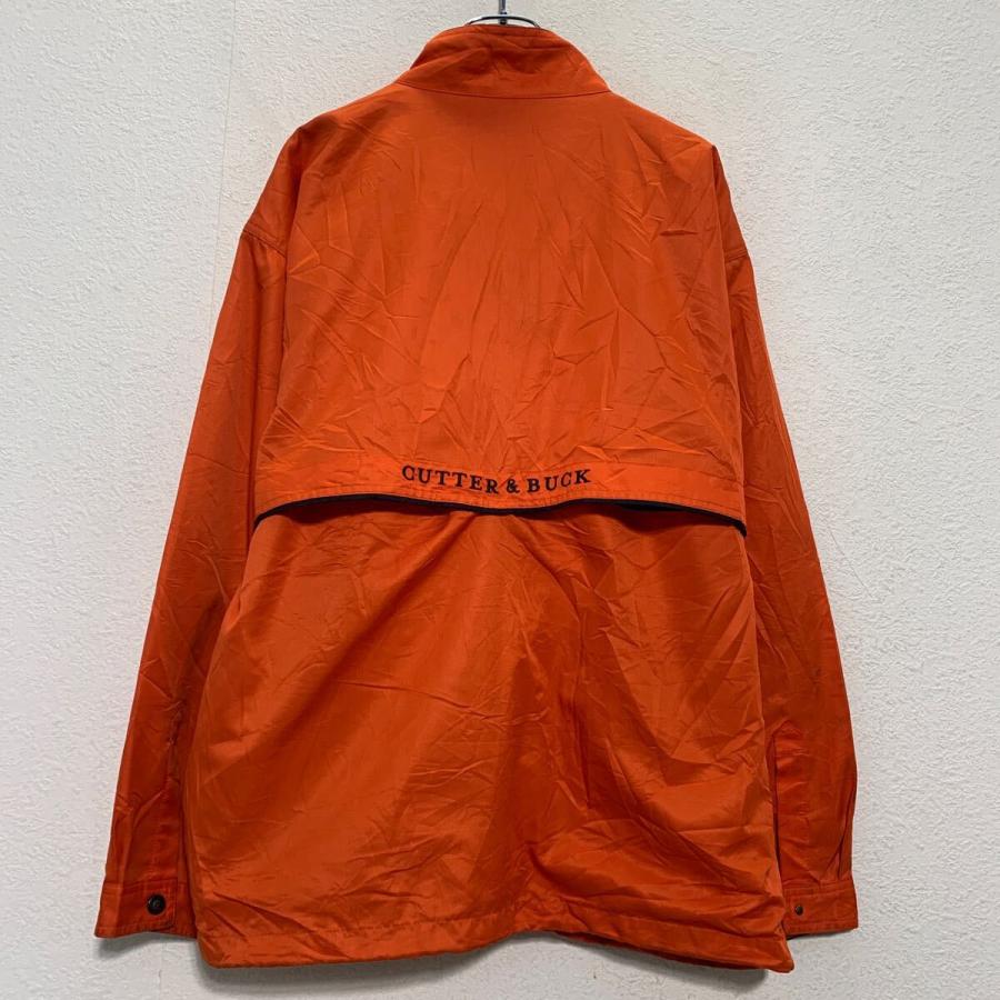 ジャケット XL オレンジ ジップアップ ビッグサイズ バックプリント