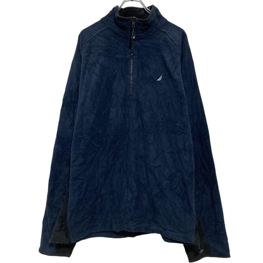 NAUTICA フリースジャケット XL ネイビー ノーティカ ハーフジップ 