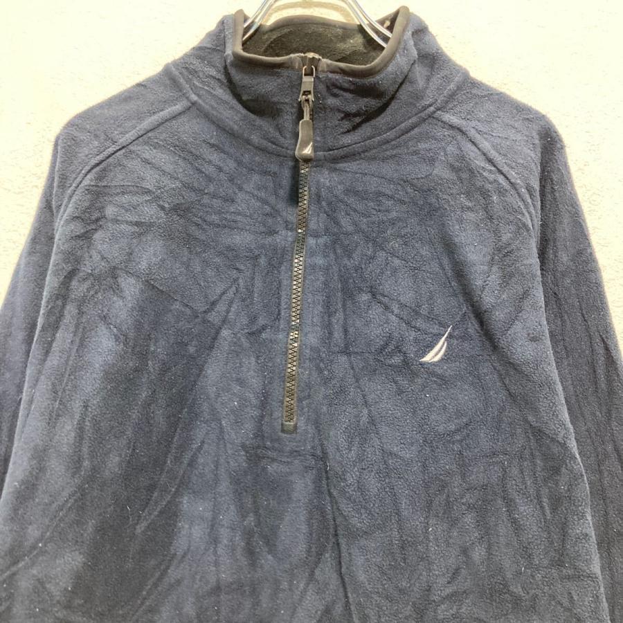 NAUTICA フリースジャケット XL ネイビー ノーティカ ハーフジップ 