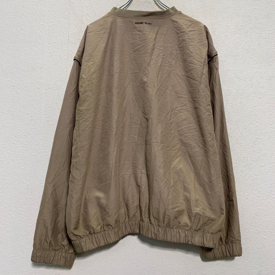 ナイロンプルオーバー XL ベージュ Vネック ビッグサイズ ワン 