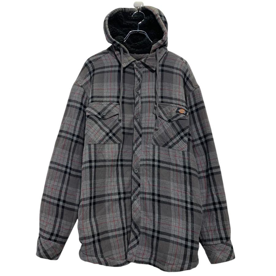 Dickies ジャケット L グレー ブラック ディッキーズ ボタン チェック 