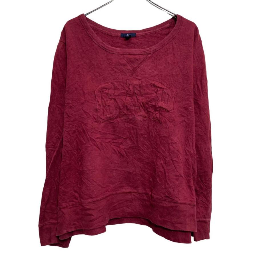 GAP ロゴスウェット トレーナー ギャップ XXL ボルドー ビッグサイズ